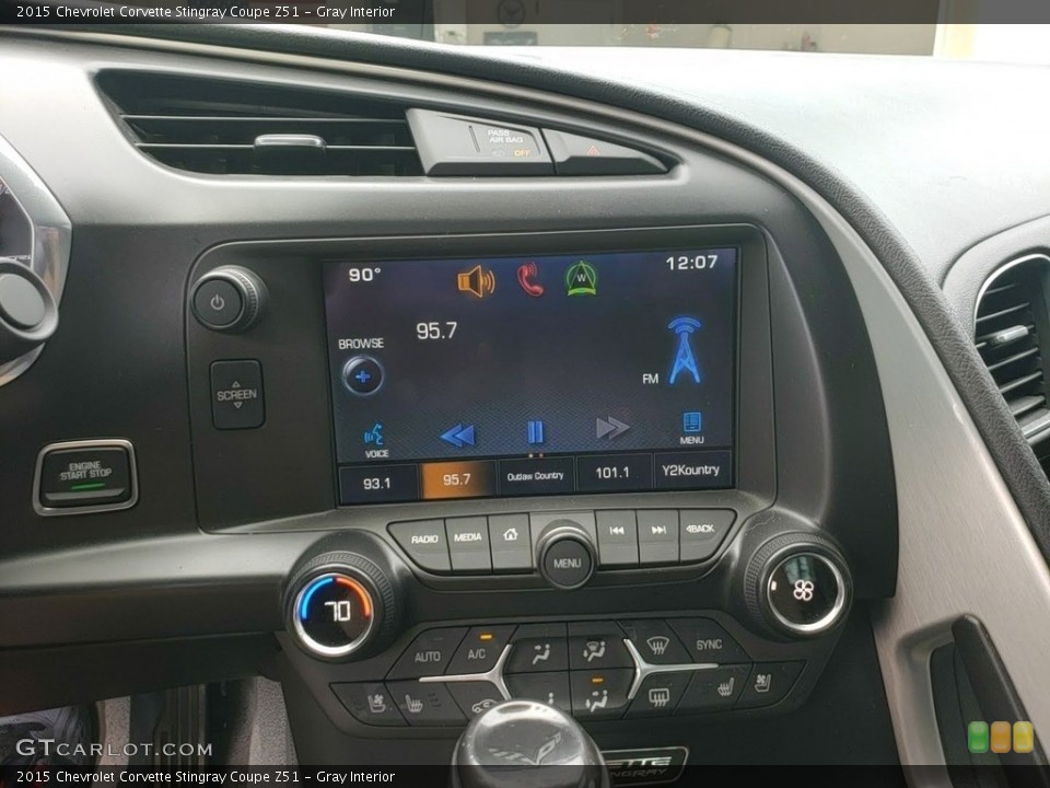 Gray Interior Controls for the 2015 Chevrolet Corvette Stingray Coupe Z51 #138669489