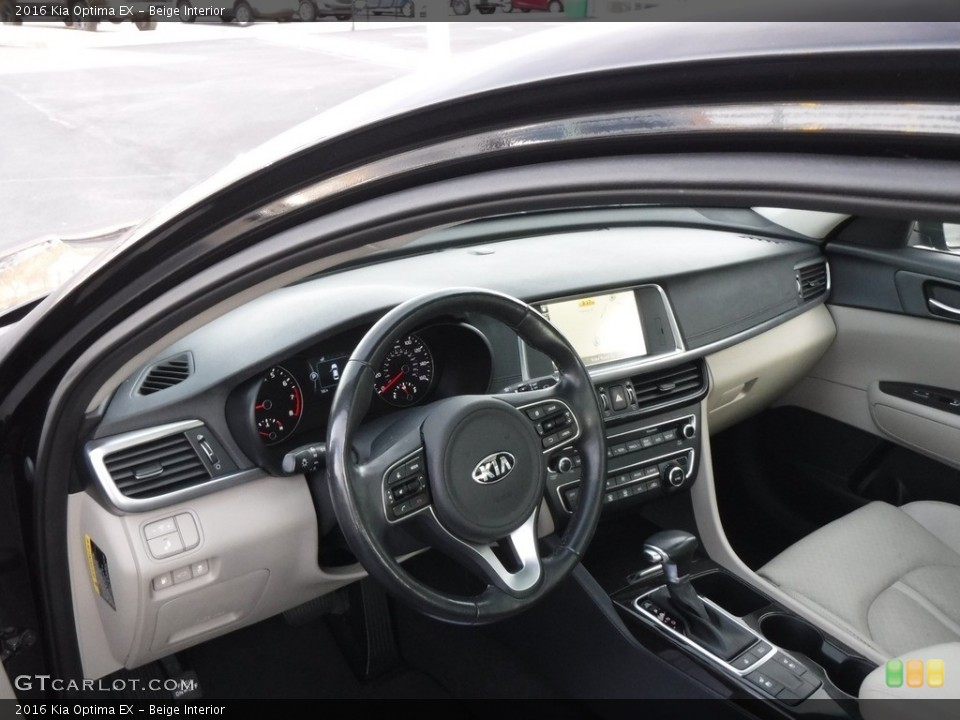 Beige Interior Dashboard for the 2016 Kia Optima EX #138670002