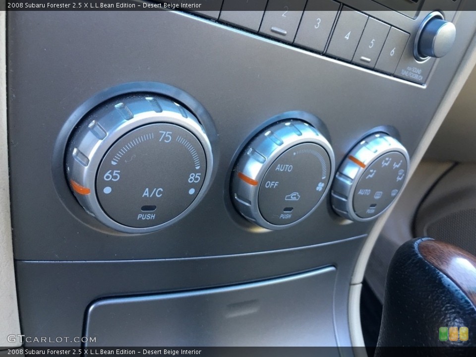 Desert Beige Interior Controls for the 2008 Subaru Forester 2.5 X L.L.Bean Edition #138670191