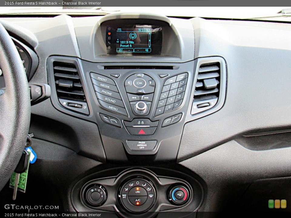 Charcoal Black Interior Controls for the 2015 Ford Fiesta S Hatchback #138672126