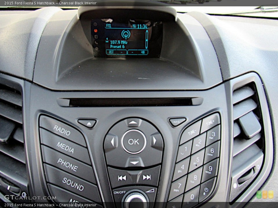Charcoal Black Interior Controls for the 2015 Ford Fiesta S Hatchback #138672174