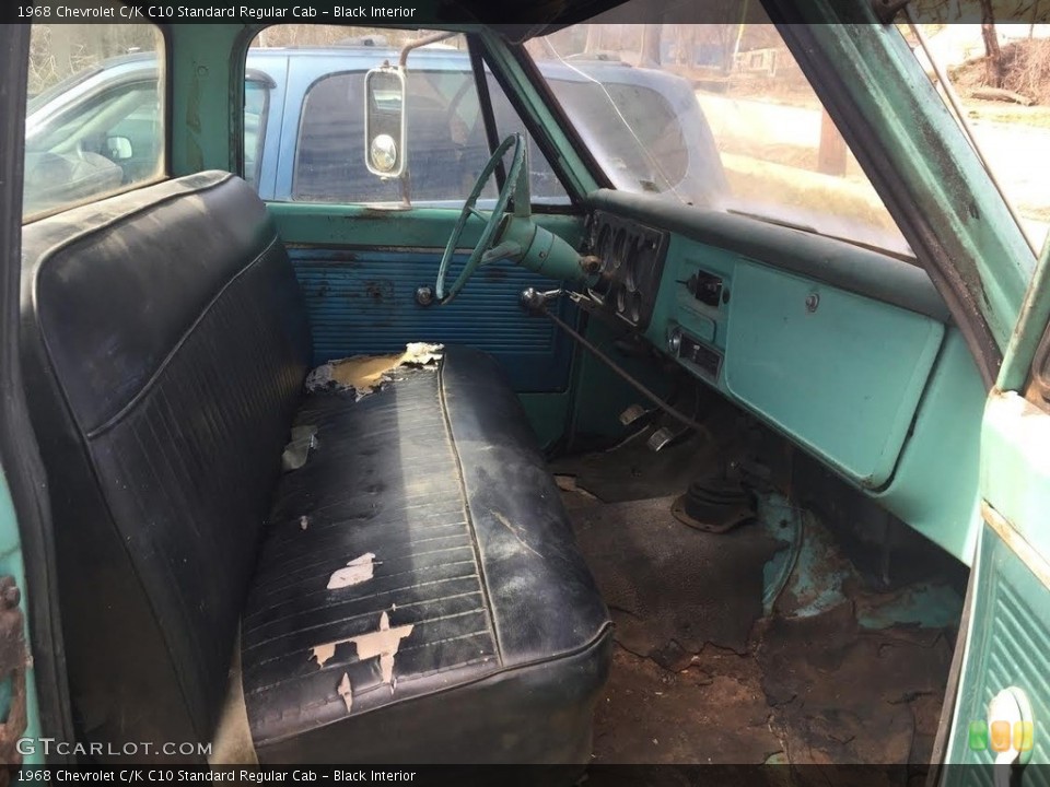 Black Interior Front Seat for the 1968 Chevrolet C/K C10 Standard Regular Cab #138674298
