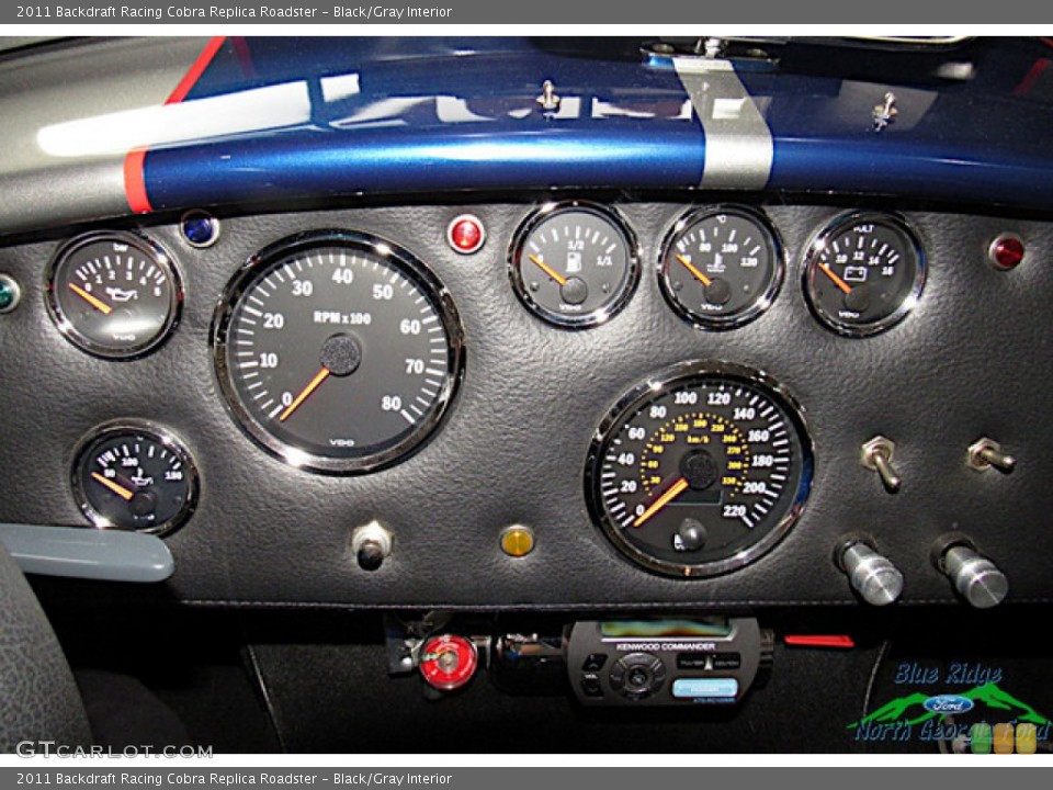 Black/Gray Interior Gauges for the 2011 Backdraft Racing Cobra Replica Roadster #138676815