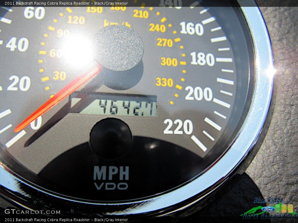 Black/Gray Interior Gauges for the 2011 Backdraft Racing Cobra Replica Roadster #138676836