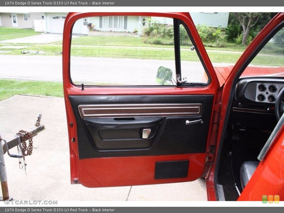 Black Interior Door Panel for the 1979 Dodge D Series Truck D150 Li'l Red Truck #138681267