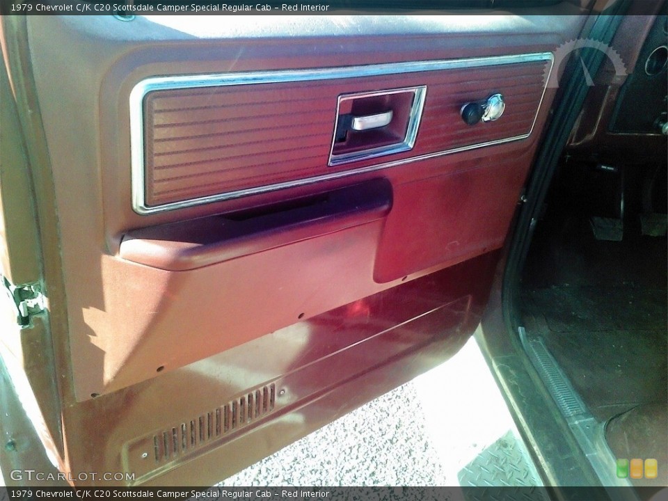 Red Interior Door Panel for the 1979 Chevrolet C/K C20 Scottsdale Camper Special Regular Cab #138681786