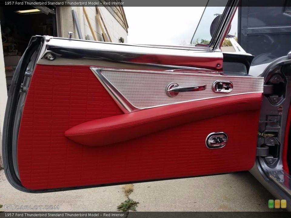 Red Interior Door Panel for the 1957 Ford Thunderbird  #138682755