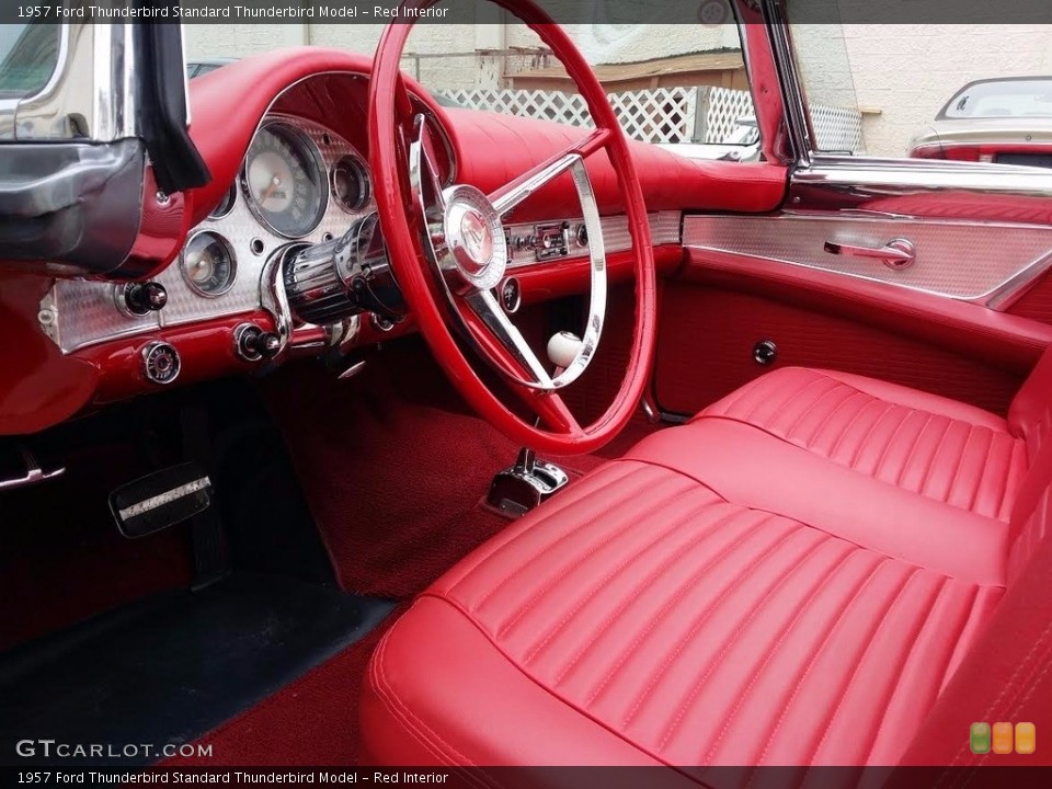 Red Interior Front Seat for the 1957 Ford Thunderbird  #138682806