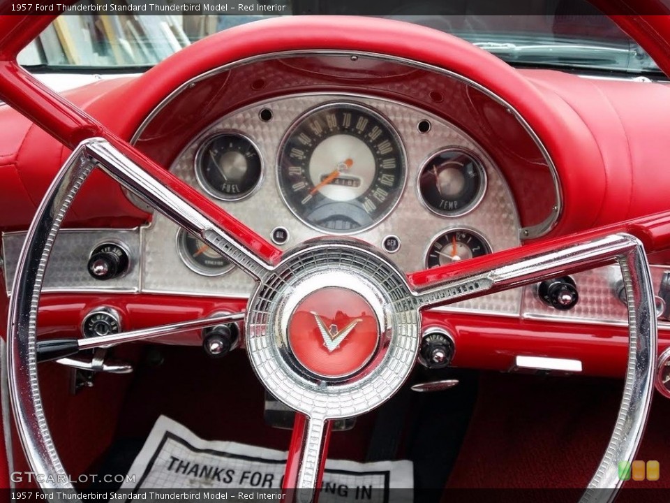 Red Interior Steering Wheel for the 1957 Ford Thunderbird  #138682914
