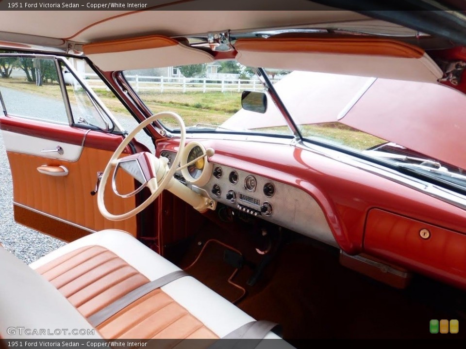 Copper/White Interior Dashboard for the 1951 Ford Victoria Sedan #138685818