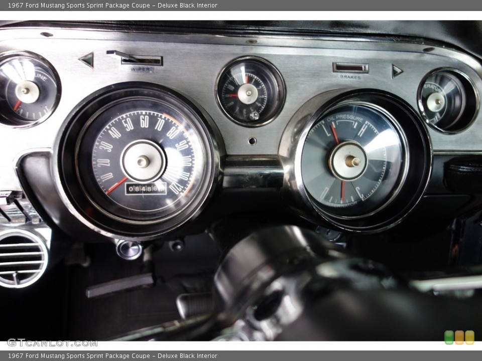 Deluxe Black Interior Gauges for the 1967 Ford Mustang Sports Sprint Package Coupe #138688746