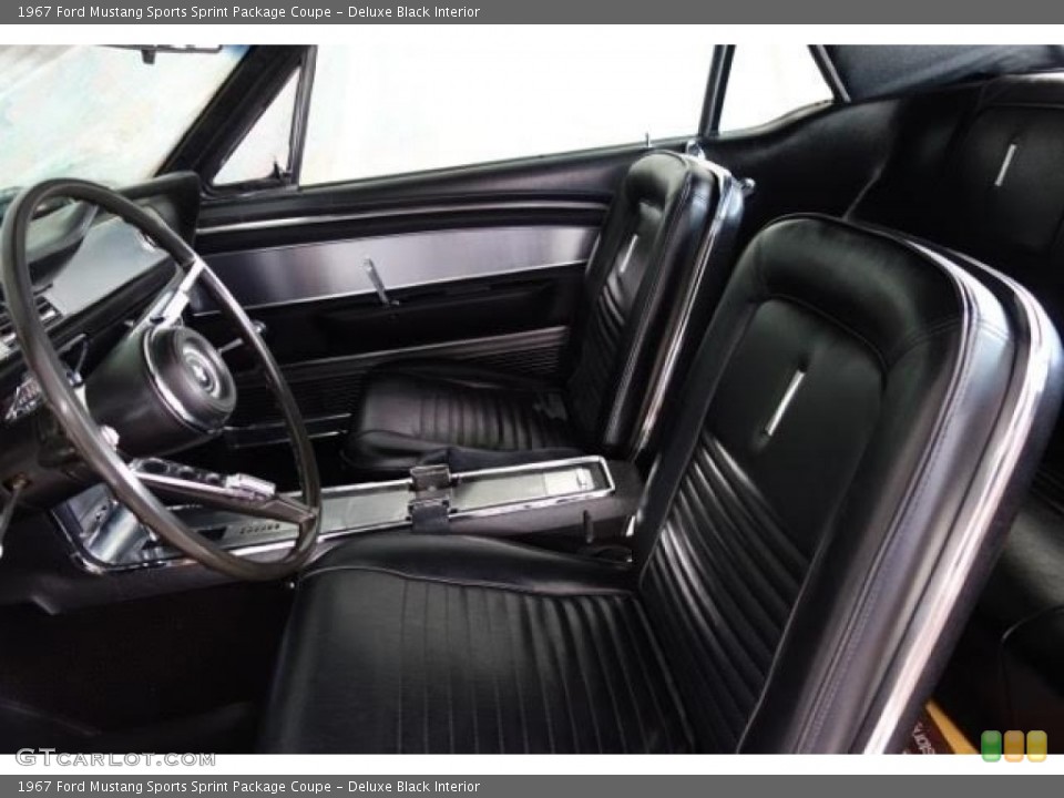 Deluxe Black Interior Photo for the 1967 Ford Mustang Sports Sprint Package Coupe #138688863