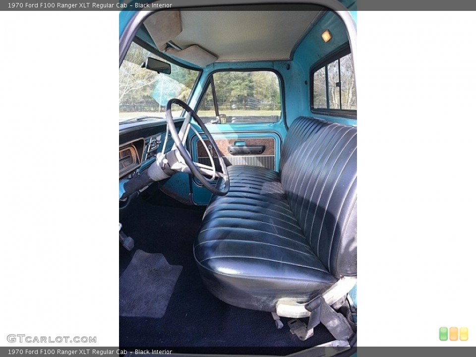 Black Interior Front Seat for the 1970 Ford F100 Ranger XLT Regular Cab #138689748