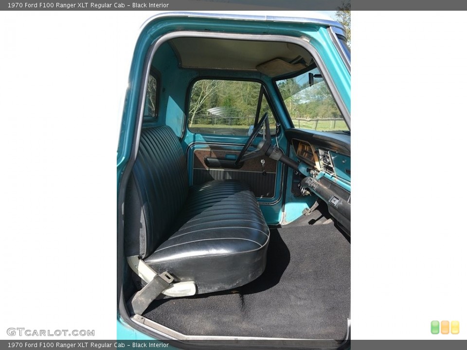 Black Interior Front Seat for the 1970 Ford F100 Ranger XLT Regular Cab #138689793