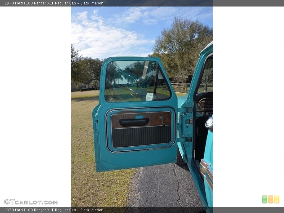 Black Interior Door Panel for the 1970 Ford F100 Ranger XLT Regular Cab #138690045