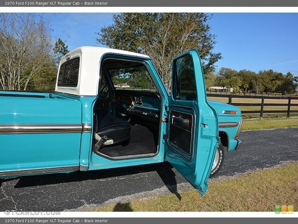 Black Interior Front Seat for the 1970 Ford F100 Ranger XLT Regular Cab #138690139
