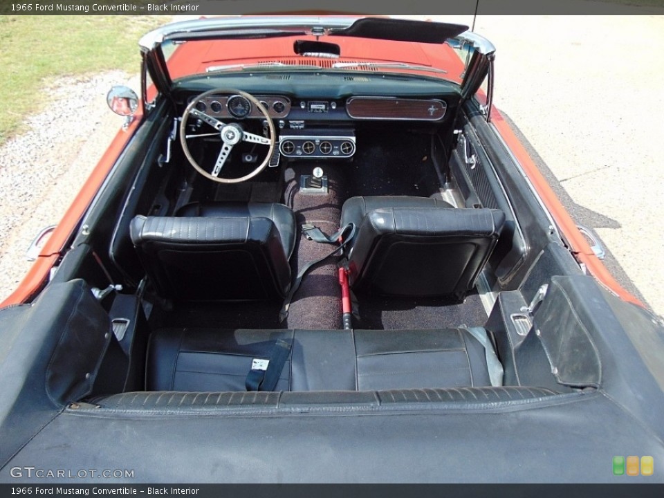 Black Interior Photo for the 1966 Ford Mustang Convertible #138692532
