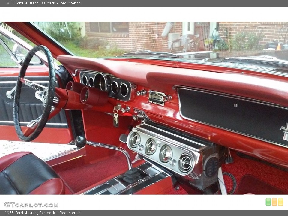 Red Interior Dashboard for the 1965 Ford Mustang Fastback #138694380