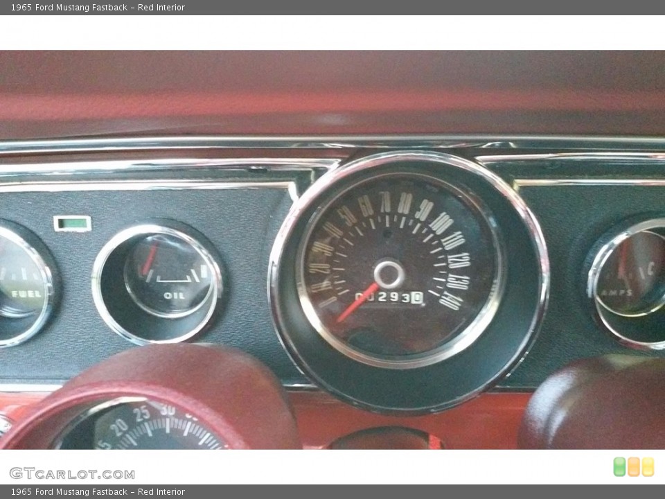 Red Interior Gauges for the 1965 Ford Mustang Fastback #138694479