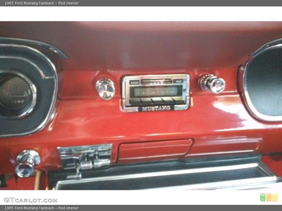 Red Interior Audio System for the 1965 Ford Mustang Fastback #138694500