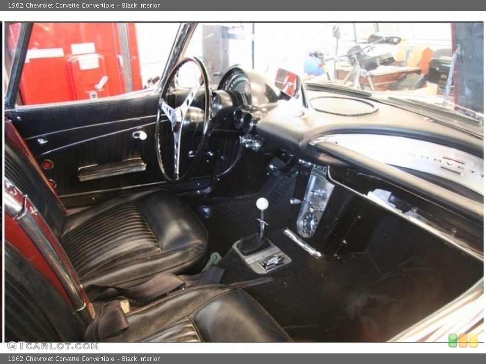 Black Interior Photo for the 1962 Chevrolet Corvette Convertible #138695388