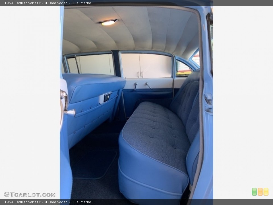 Blue Interior Rear Seat for the 1954 Cadillac Series 62 4 Door Sedan #138696099