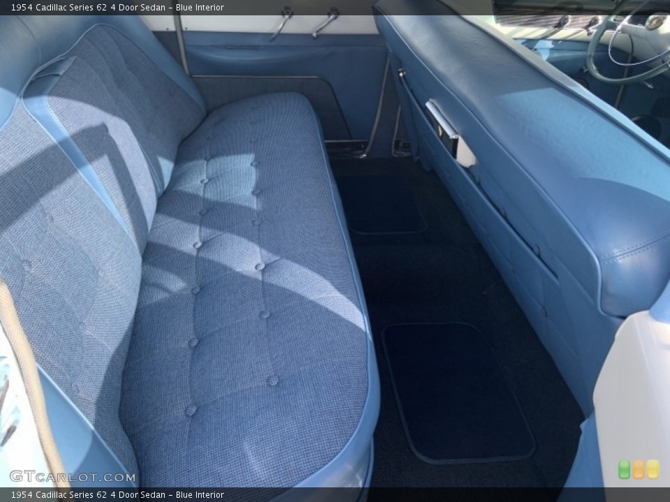 Blue Interior Rear Seat for the 1954 Cadillac Series 62 4 Door Sedan #138696168