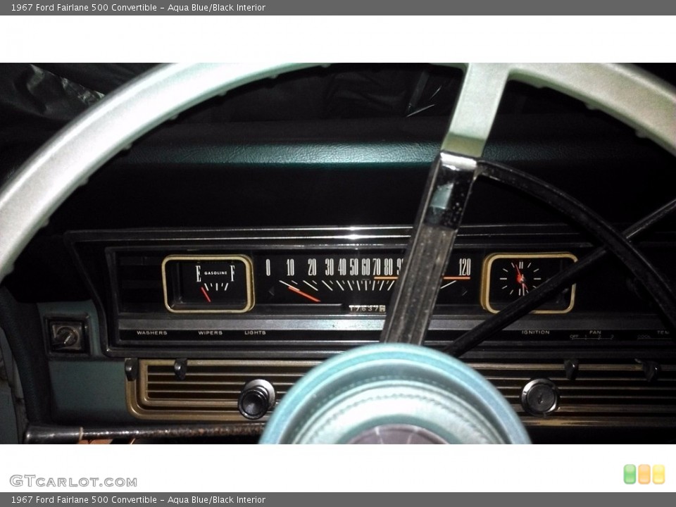 Aqua Blue/Black Interior Gauges for the 1967 Ford Fairlane 500 Convertible #138696822