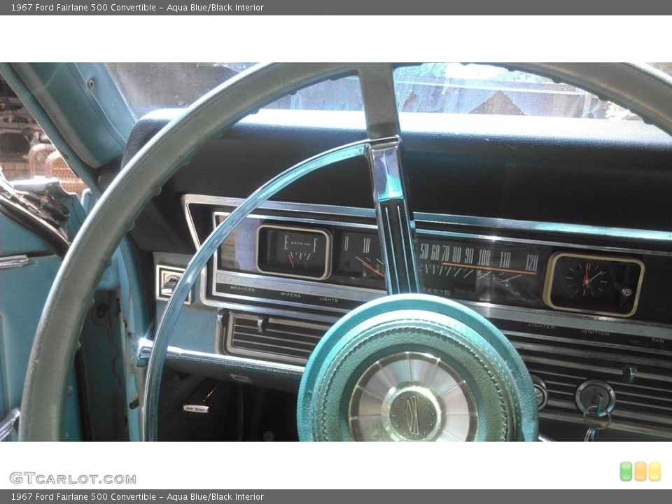 Aqua Blue/Black Interior Steering Wheel for the 1967 Ford Fairlane 500 Convertible #138696846