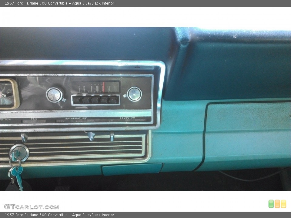 Aqua Blue/Black Interior Audio System for the 1967 Ford Fairlane 500 Convertible #138697173