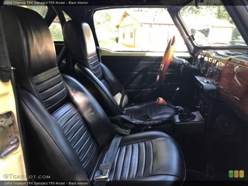 Black Interior Front Seat for the 1969 Triumph TR6  #138701157
