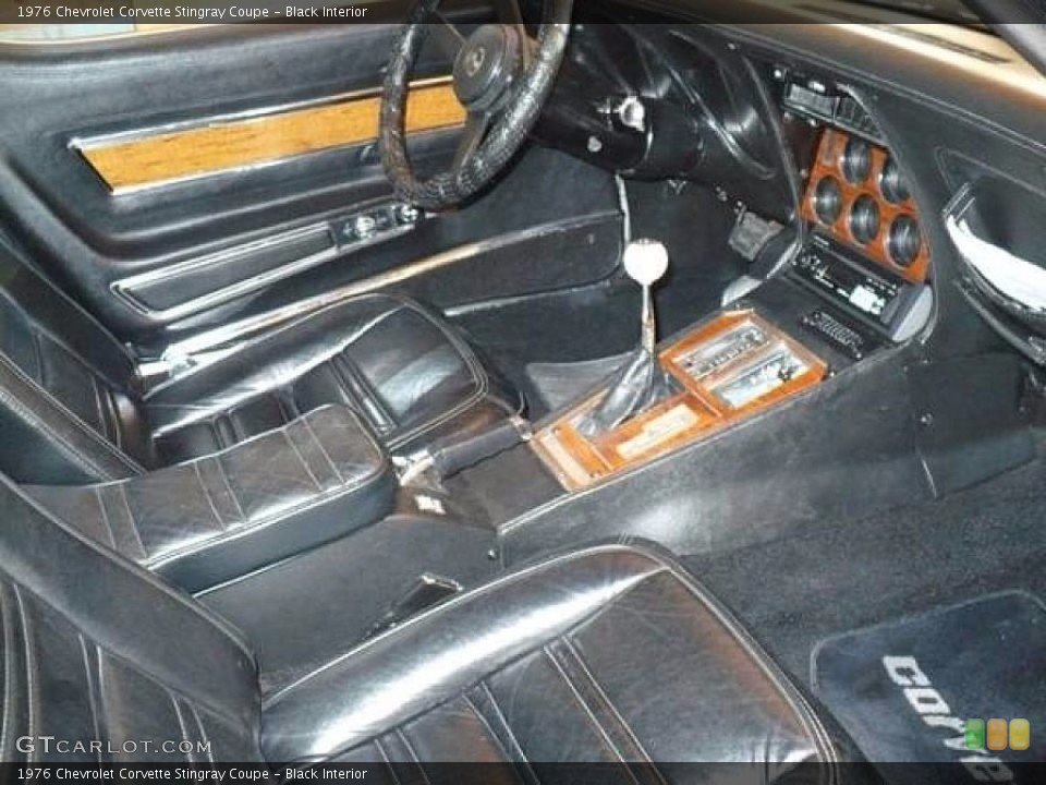 Black Interior Photo for the 1976 Chevrolet Corvette Stingray Coupe #138703818