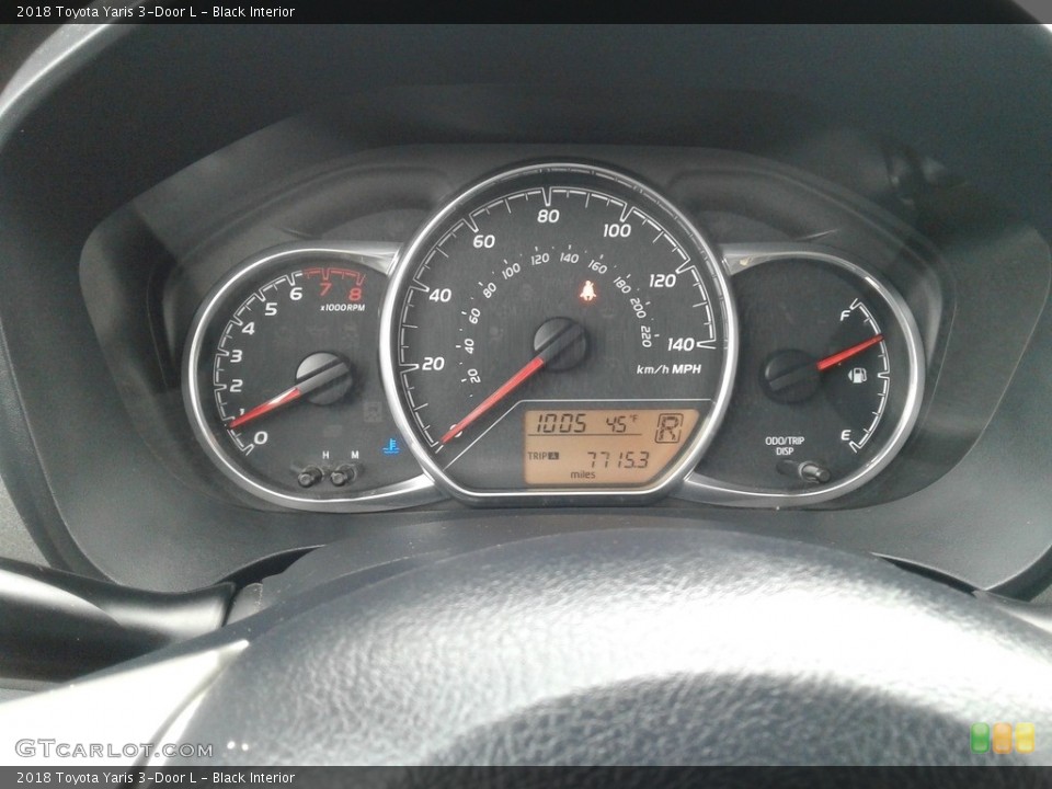 Black Interior Gauges for the 2018 Toyota Yaris 3-Door L #138704373