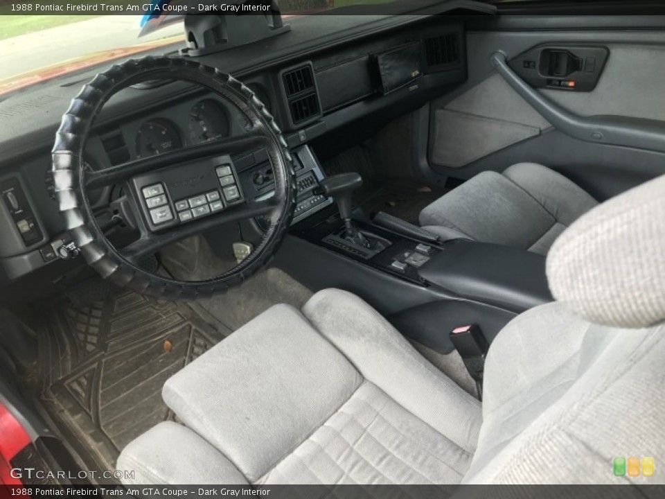 Dark Gray Interior Photo for the 1988 Pontiac Firebird Trans Am GTA Coupe #138704841