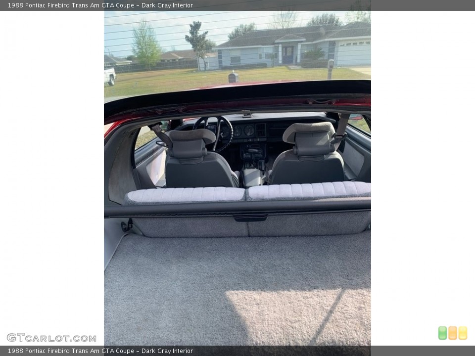 Dark Gray Interior Trunk for the 1988 Pontiac Firebird Trans Am GTA Coupe #138704979
