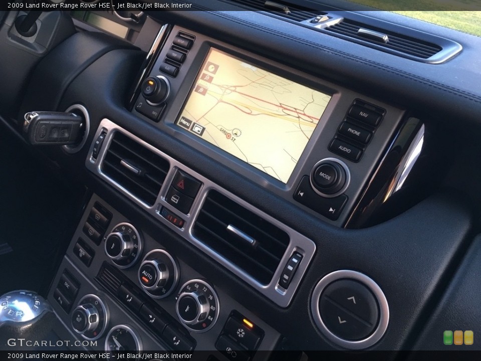 Jet Black/Jet Black Interior Navigation for the 2009 Land Rover Range Rover HSE #138704988