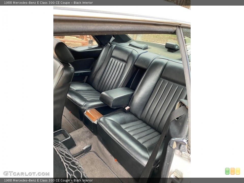 Black Interior Rear Seat for the 1988 Mercedes-Benz E Class 300 CE Coupe #138705138