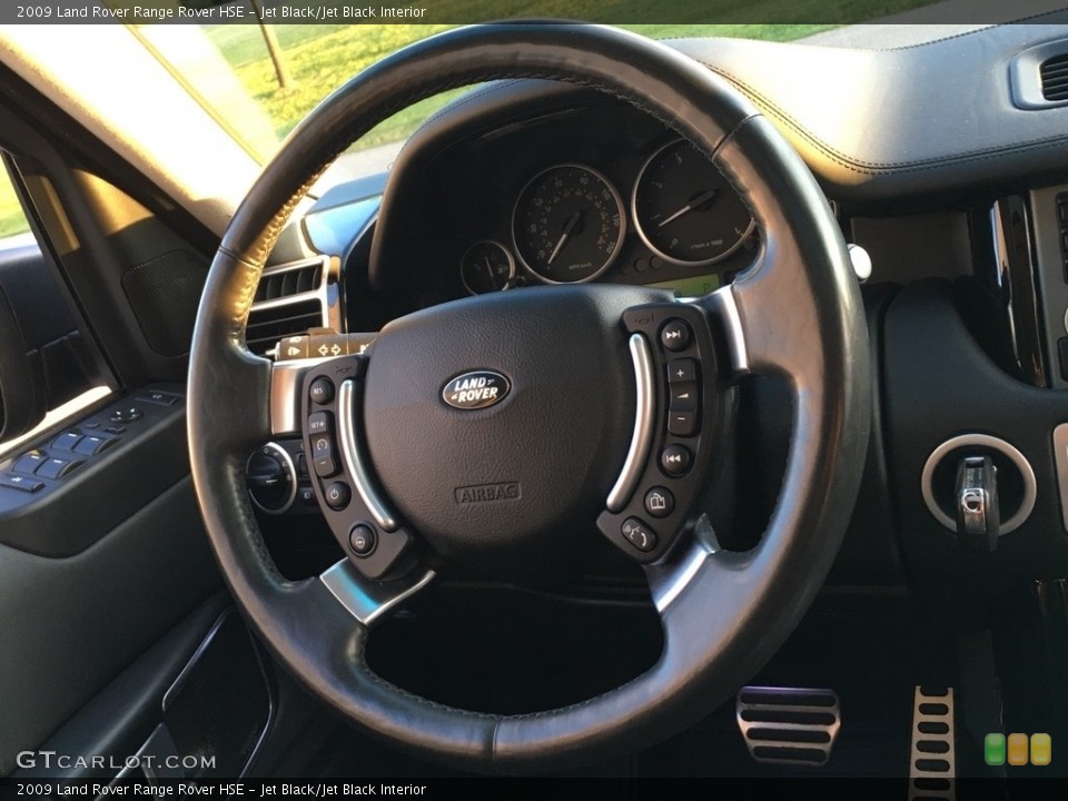 Jet Black/Jet Black Interior Steering Wheel for the 2009 Land Rover Range Rover HSE #138705742