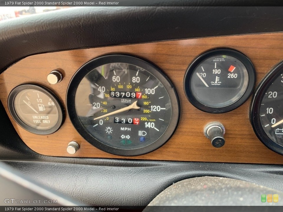Red Interior Gauges for the 1979 Fiat Spider 2000  #138706374