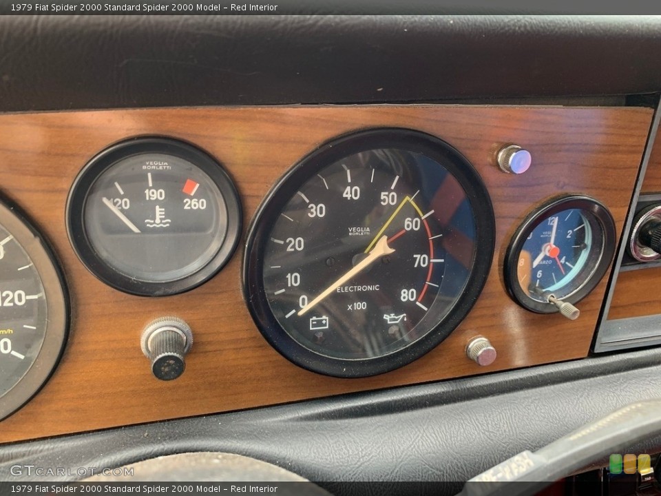Red Interior Gauges for the 1979 Fiat Spider 2000  #138706395