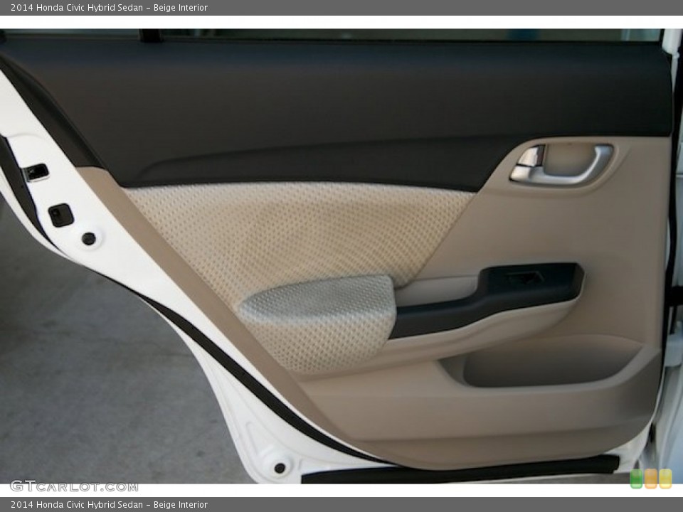Beige Interior Door Panel for the 2014 Honda Civic Hybrid Sedan #138709587