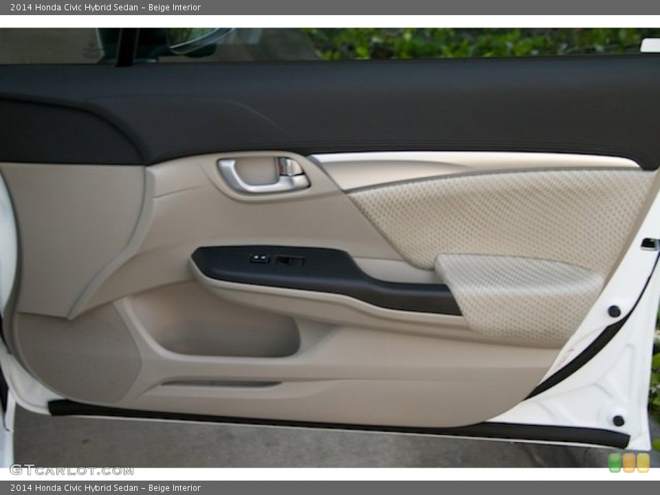 Beige Interior Door Panel for the 2014 Honda Civic Hybrid Sedan #138709626