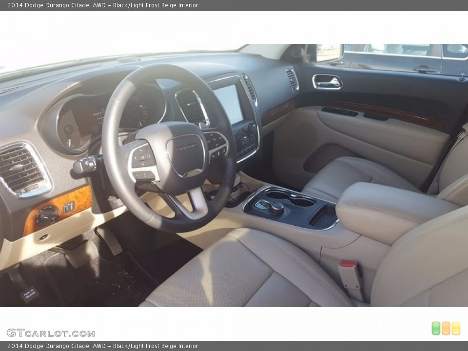 Black/Light Frost Beige Interior Front Seat for the 2014 Dodge Durango Citadel AWD #138709890