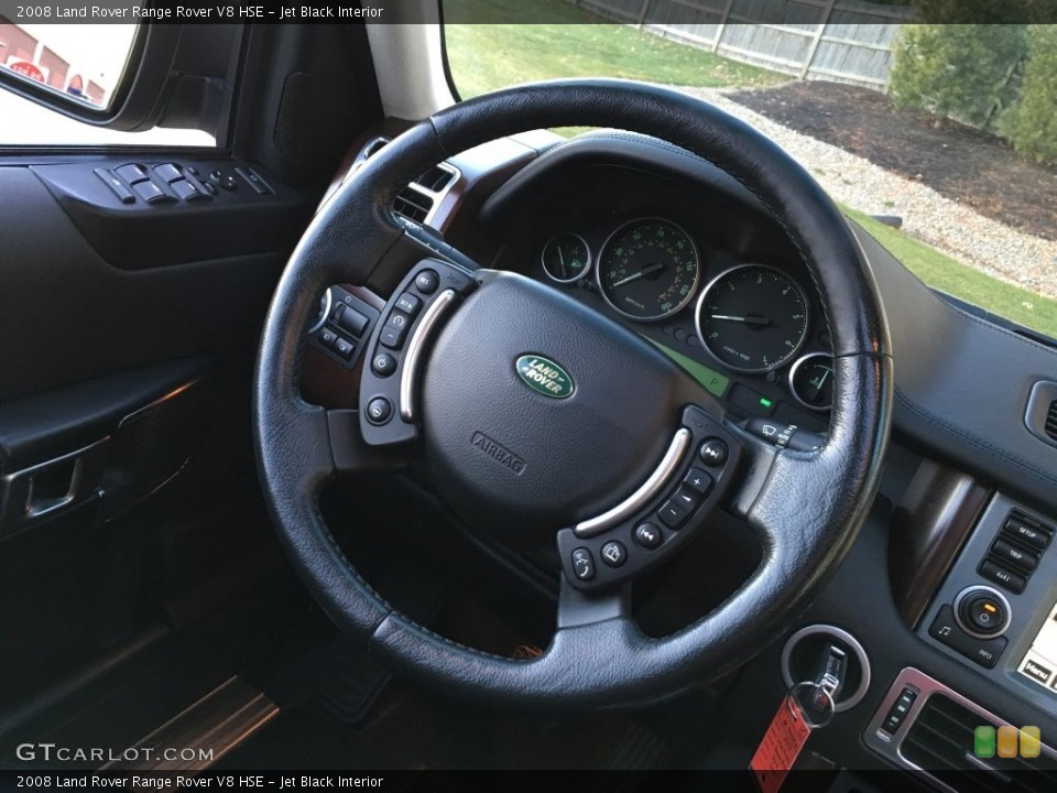 Jet Black Interior Steering Wheel for the 2008 Land Rover Range Rover V8 HSE #138713271