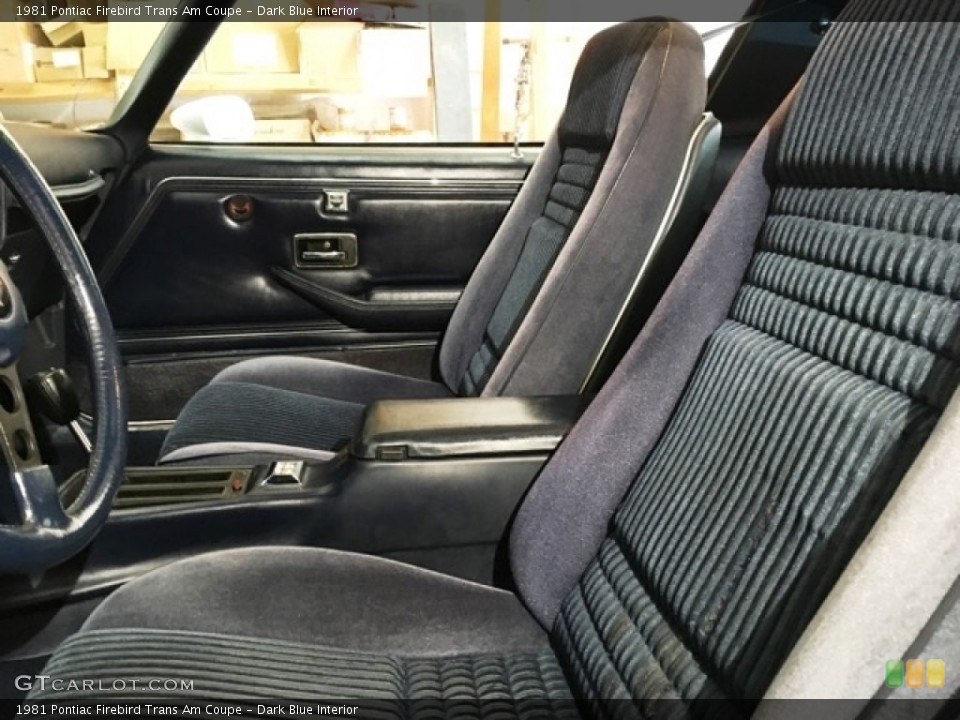 Dark Blue Interior Front Seat for the 1981 Pontiac Firebird Trans Am Coupe #138714945