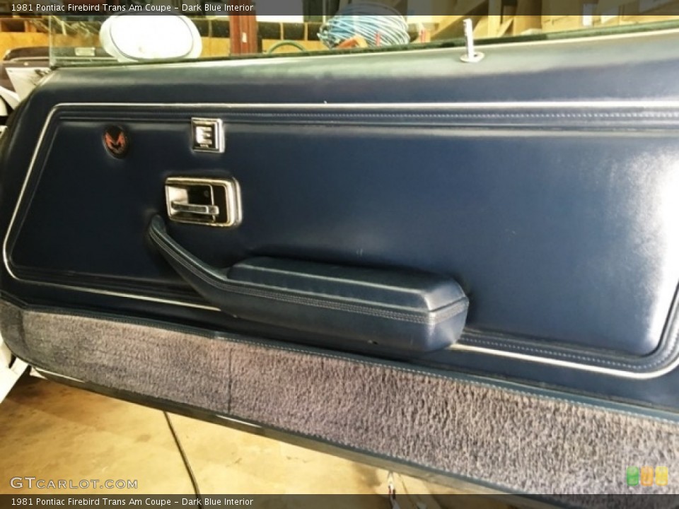 Dark Blue Interior Door Panel for the 1981 Pontiac Firebird Trans Am Coupe #138714963