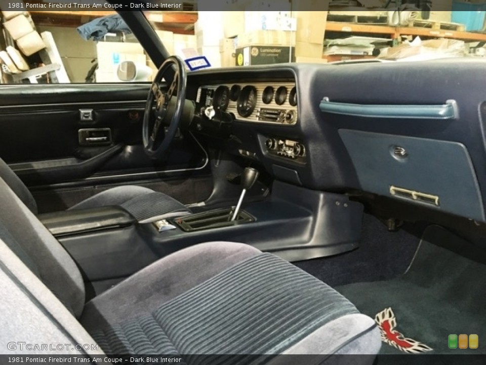 Dark Blue Interior Front Seat for the 1981 Pontiac Firebird Trans Am Coupe #138714984