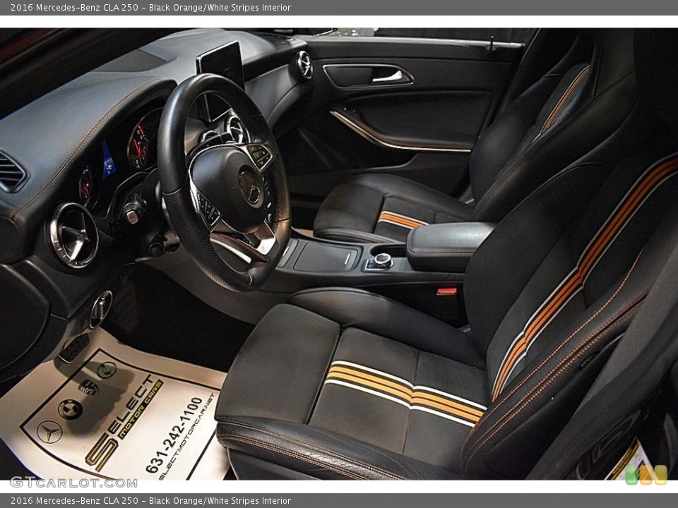 Black Orange/White Stripes Interior Photo for the 2016 Mercedes-Benz CLA 250 #138714993