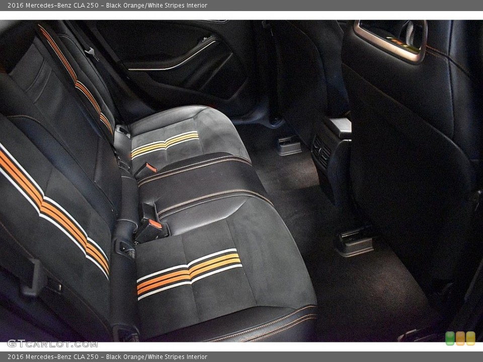 Black Orange/White Stripes Interior Rear Seat for the 2016 Mercedes-Benz CLA 250 #138715074