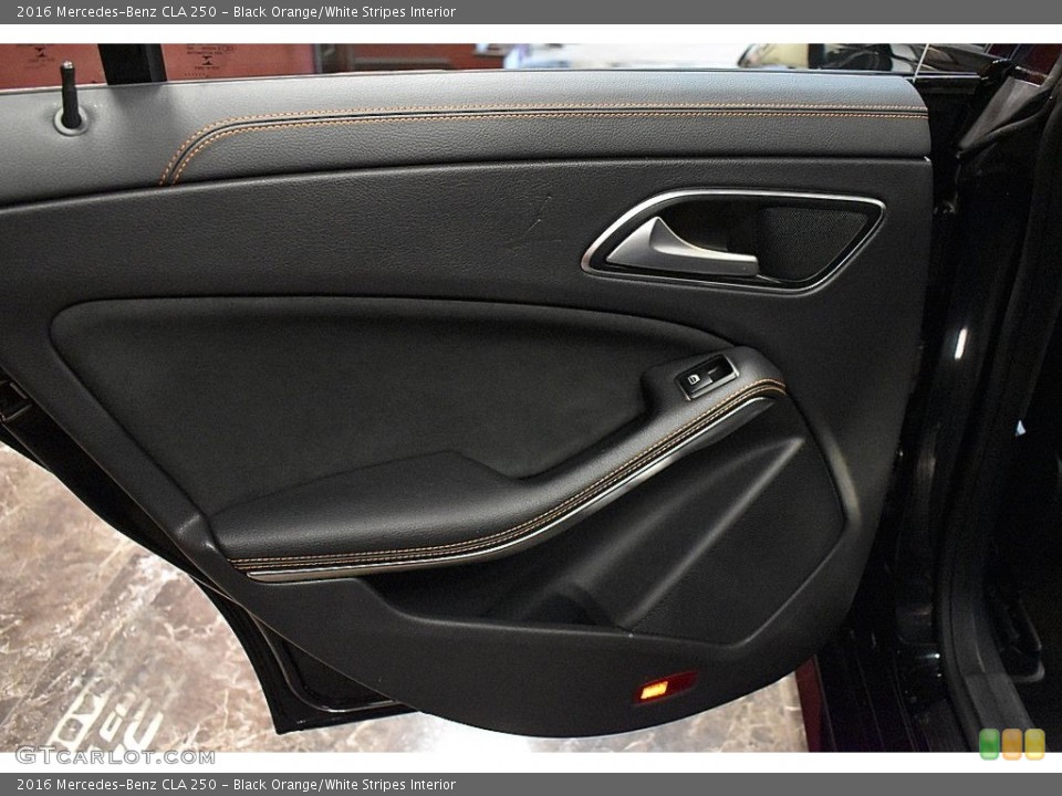 Black Orange/White Stripes Interior Door Panel for the 2016 Mercedes-Benz CLA 250 #138715158